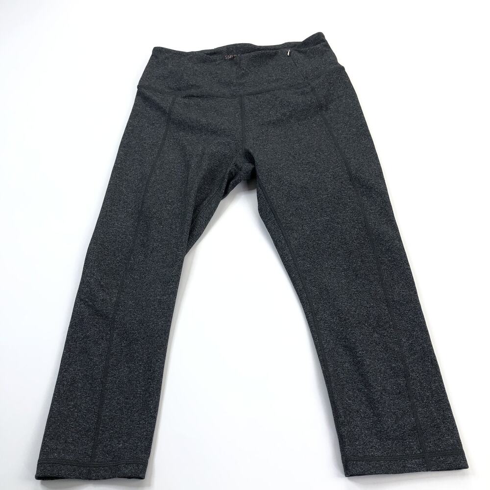 Calia by Carrie Underwood Capri Medium (Fits 26W 20L) Mid Rise Pants Gray